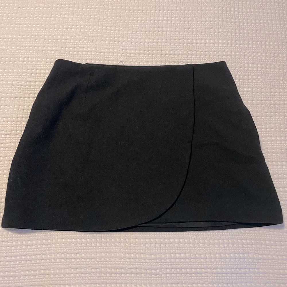 Jill Stuart Black Wrap Miniskirt